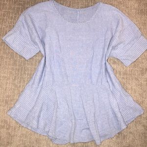 Two stripe peplum top